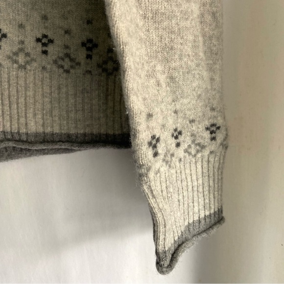 Black & Brown 1826  men’s fair isle merino wool mock turtleneck sweater SZ  L - Picture 3 of 11